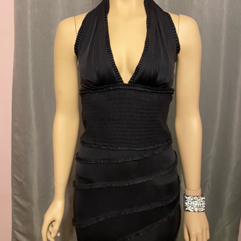 GORGEOUS Catherine Malandrino Floor length halter Gown